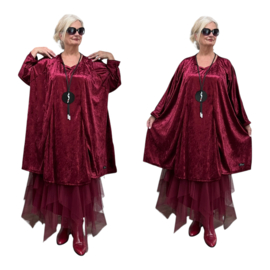 Joke oversized A-lijn velours stretch tuniek/jurk stretch