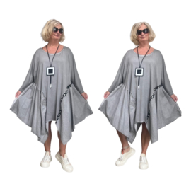 Vincenzo Allocca oversized de modieuze kleuring katoen A-lijn jurk/tuniek apart stretch