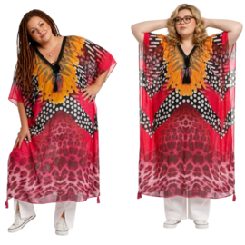 ONE OF A KIND  viscose zomer poncho/tuniek ( extra groot)