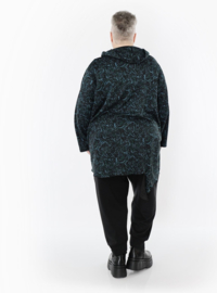 AKH winter viscose mix oversized top/tuniek met col apart stretch