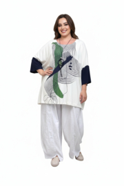 Zedd Plus viscose top met ketting stretch