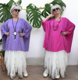 ITALIA de modieuze kleuring oversized viscose top/tuniek/niet doorschijnend /in meerdere kleuren