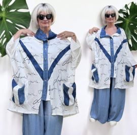 Zedd Plus viscose blazer/vest/zomerjas apart