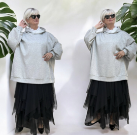 Sissi jersey viscose tuniek met capuchon stretch apart