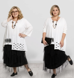 Moonshine oversized  katoen tricot tuniek apart stretch