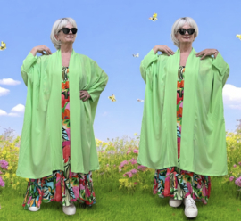 AKH oversized chique A-lijn blazer/vest met zakken apart