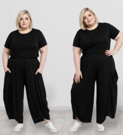 Moonshine katoen ballonbroek apart zwart stretch