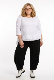 AKH oversized viscose tricot A-lijn tuniek/top wit/apart stretch