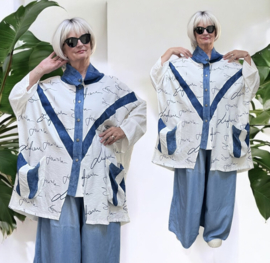 Zedd Plus viscose blazer/vest/zomerjas apart