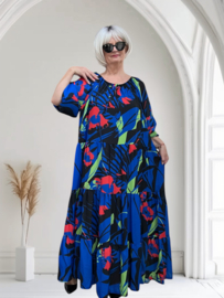 SASHA VIVIEN  chiffon met een vleugje zijde jurk gevoerd