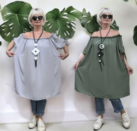 ITALIA MODA oversized tuniek/top/ stretch/in meerdere kleuren
