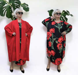 AKH oversized chique A-lijn blazer/vest met zakken apart
