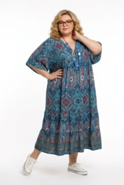 UNIDIVA viscose/zijde  A-lijn zomer jurk apart