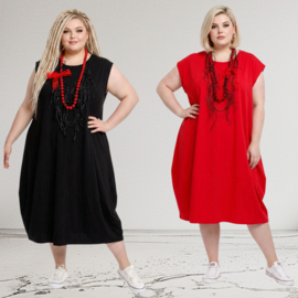 ITALIA Moda oversized katoen A-lijn jurk stretch /in meerdere kleuren