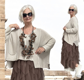 Moonshine oversized katoen  gebreide top stretch