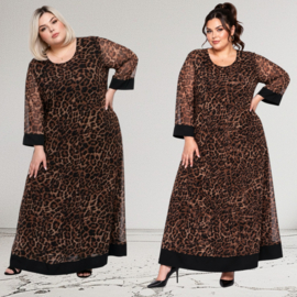 ITALIA MODA oversized chiffon A-lijn wijde jurk gevoerd