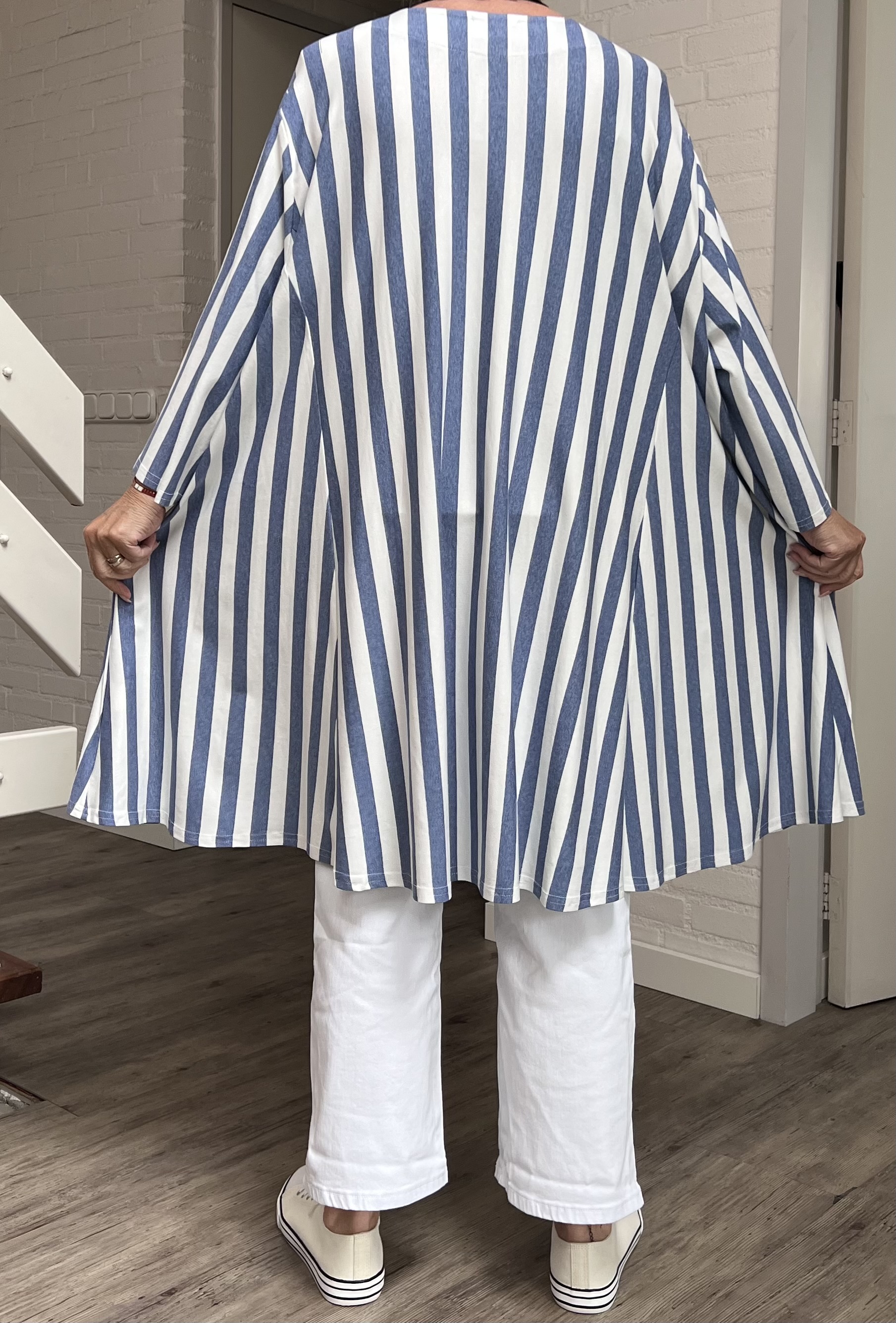 New Jersey oversized viscose A-lijn jurk/tuniek extra wijd/ stretch