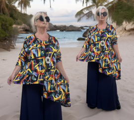 AKH  viscose A-lijn tuniek/top stretch