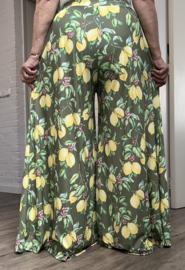 ITALY Mode jersey viscose  wijde broek apart /zeer rekbaar