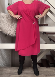 ITALIA MODA chiffon A-lijn jurk gevoerd/in meerdere kleuren