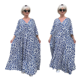 Vincenzo Allocca oversized viscose  BOHO A-lijn jurk apart