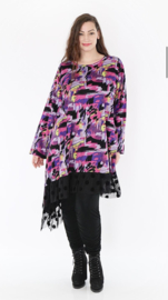 AKH oversized jersey viscose A-lijn tuniek apart stretch