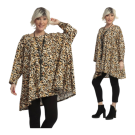 AKH oversized viscose/linnen A-lijn tuniek apart