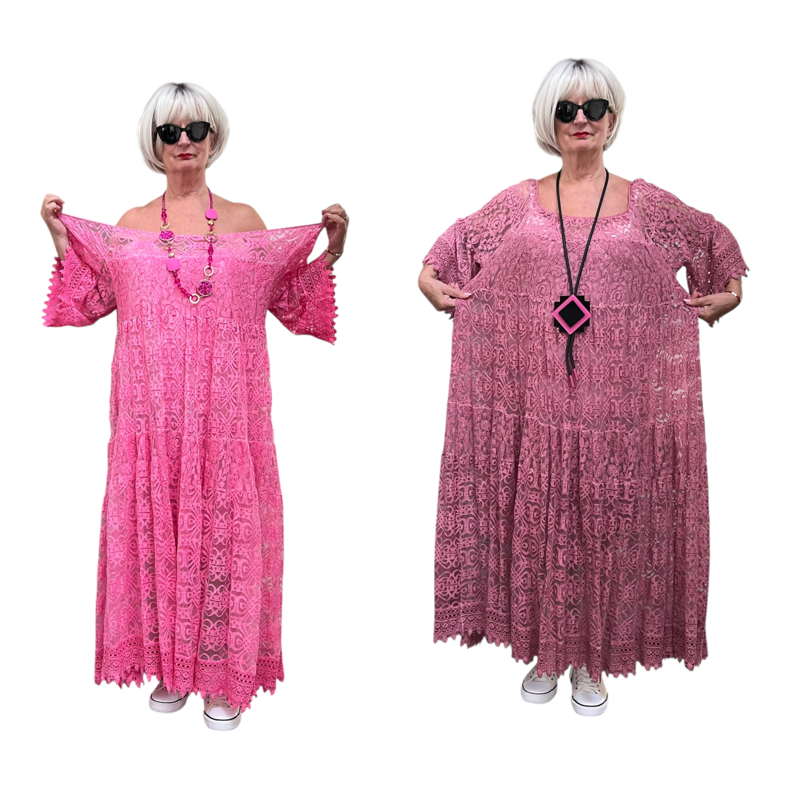 ITALIA  MODA kanten BOHO A-lijn jurk/gevoerd/apart/ in meerdere kleuren