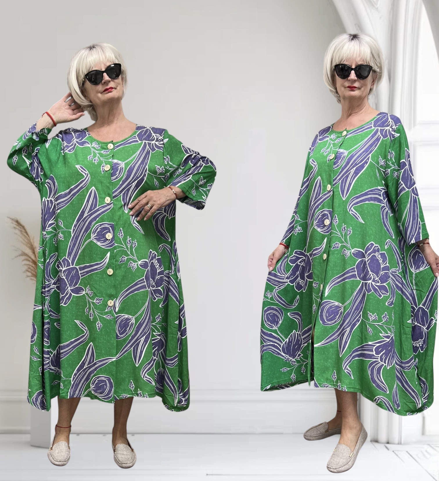 AKH viscose oversized A-lijn blouse/tuniek
