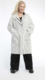 AKH viscose zomer jas apart /stretch /wit/zwart/stretch