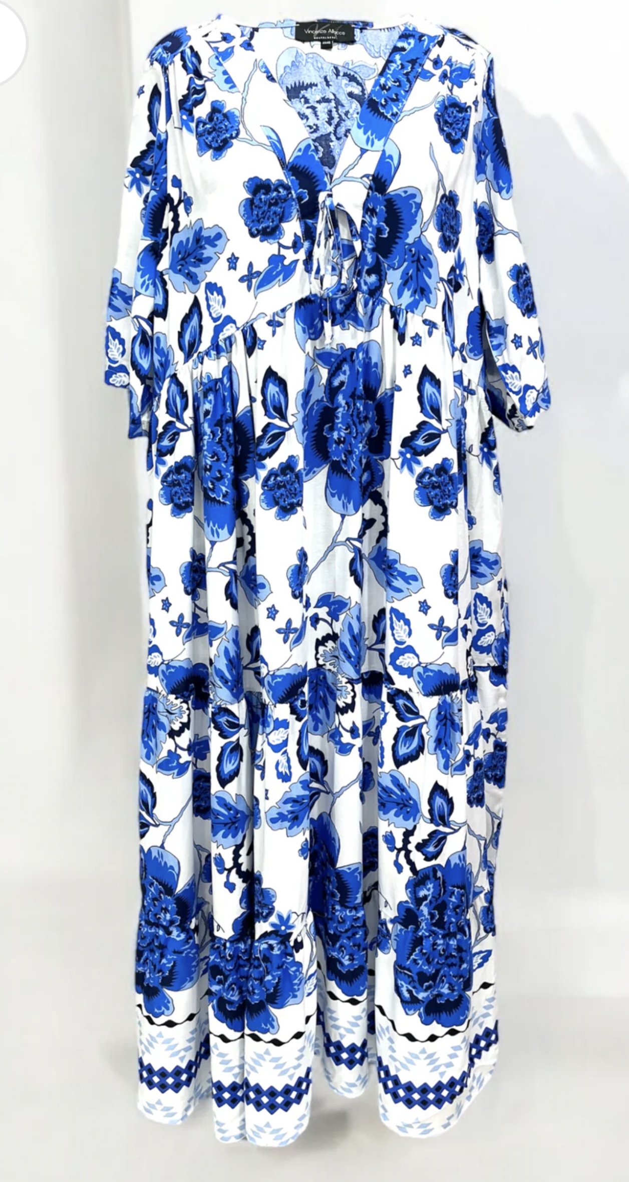 Vincenzo Allocca oversized viscose  BOHO A-lijn jurk apart