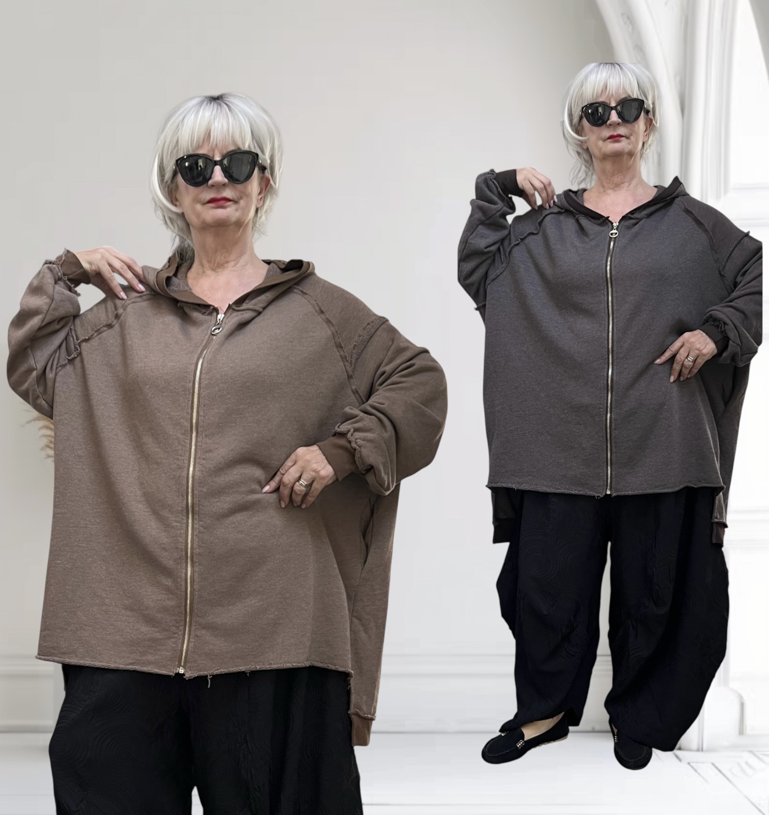 SISSI de modieuze kleuring oversized katoen blazer stretch /in meerdere kleuren