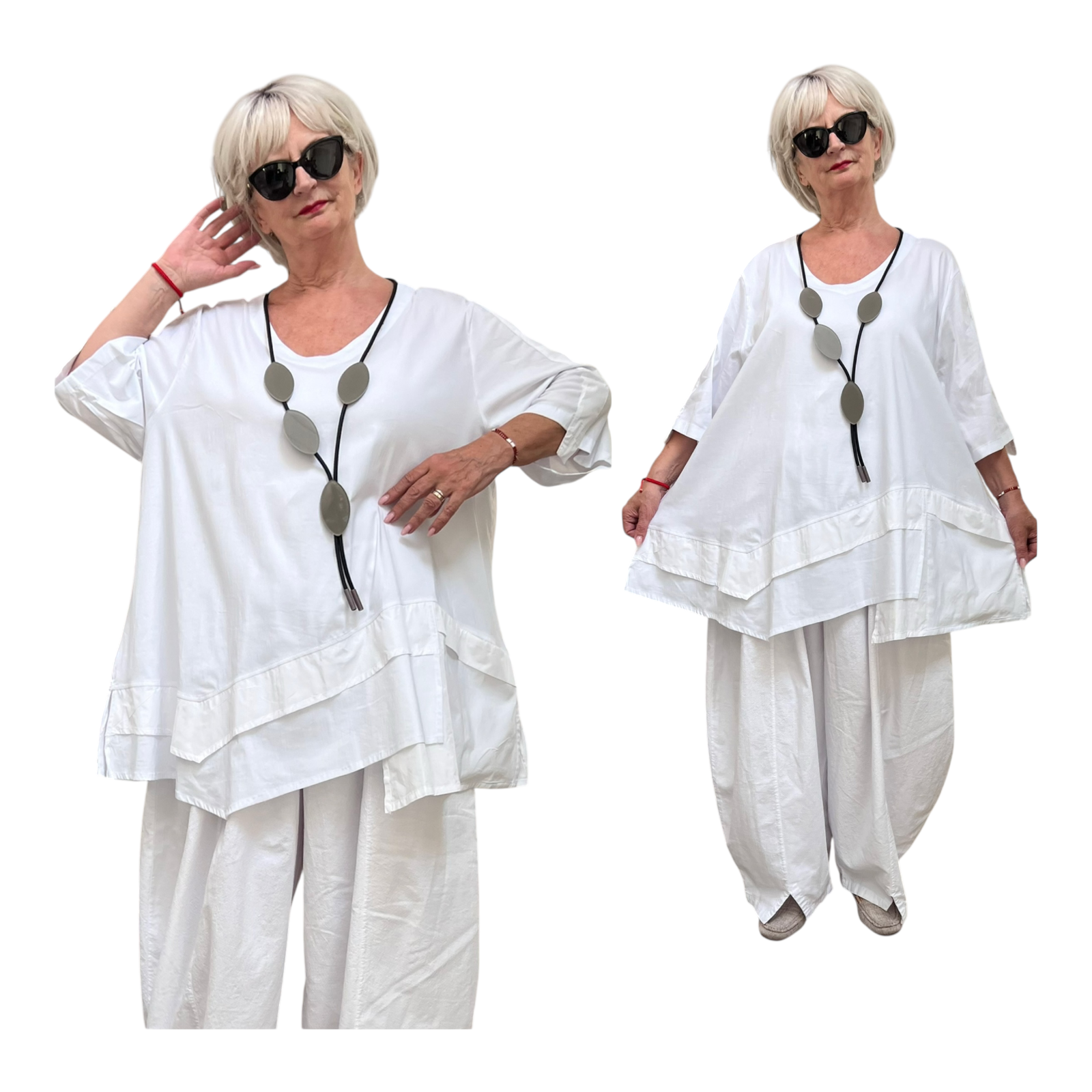 SINNE design.. A- lijn viscose tuniek stretch
