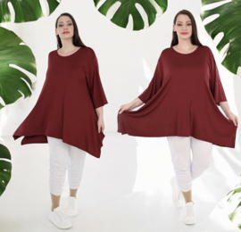 AKH oversized viscose A-lijn tuniek met zakken apart stretch