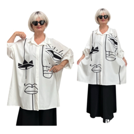 ITALIA oversized viscose blouse/hemd