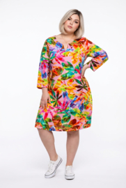 Ophilia premium kwaliteit katoen jurk  stretch