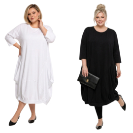 Moonshine katoen ballon jurk stretch / meerdere kleuren