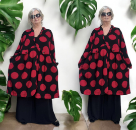New Jersey  viscose A-lijn vest/blazer met zakken stretch