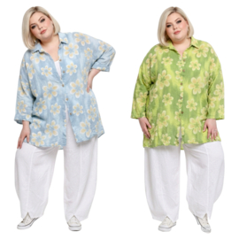 ITALIA oversized viscose zomer blouse/top/in meerdere kleuren