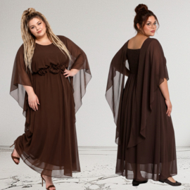 ITALIA MODA oversized chiffon A-lijn met bloemen/ apart/in meerdere kleuren