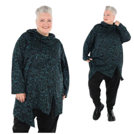 AKH winter viscose mix oversized top/tuniek met col apart stretch