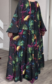 SASHA NORA chiffon met een vleugje zijde jurk gevoerd