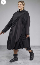 H-4 style A-lijn jurk + vest /zwart /apart