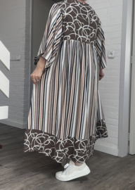 Mila Ragazza oversized A-lijn linnen boho jurk  apart (extra groot)