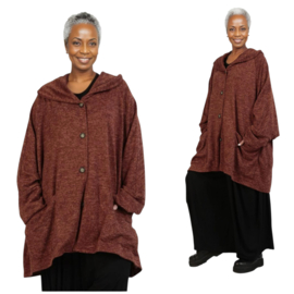 AKH oversized viscose mix jersey A-lijn blazer/vest apart stretch