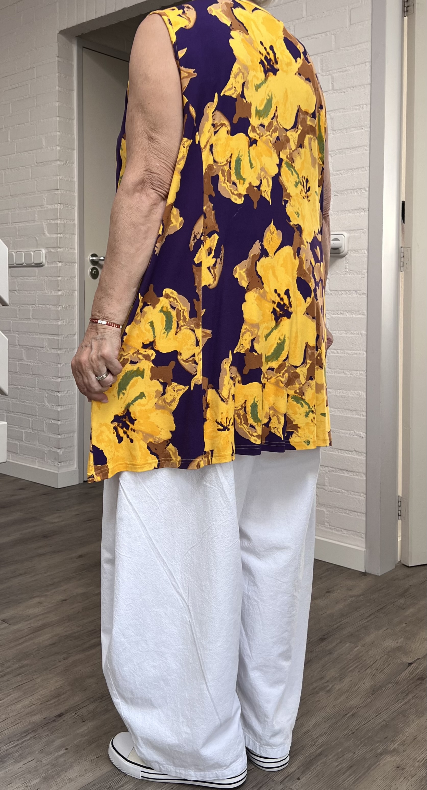Ophilia viscose A-lijn tuniek  met aparte decolleté stretch