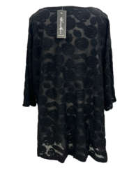 Vincenzo Allocca oversized elegante A-lijn tuniek  apart/stretch zwart