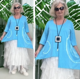 Moonshine oversized  katoen tricot tuniek apar stretch
