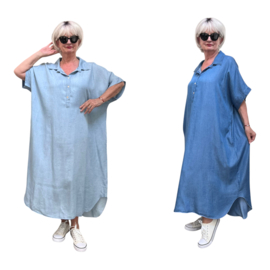 ITALIA MODA   jeans tencel jurk apart /in meerdere kleuren