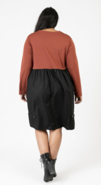 Pomme Rouge viscose A-lijn jurk stretch